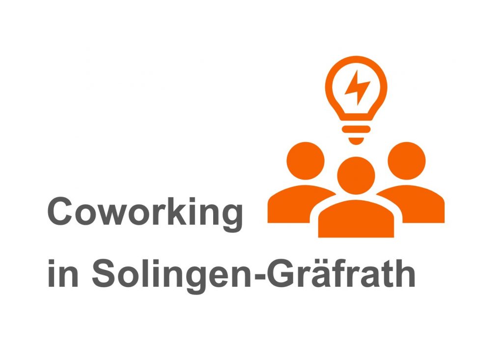 Webkarte mit dem Logo und Bezeichnung von der Schreibtischmieter Coworking-Gräfrath.