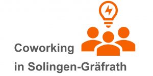 Webkarte mit dem Logo und Bezeichnung von der Schreibtischmieter Coworking-Gräfrath.